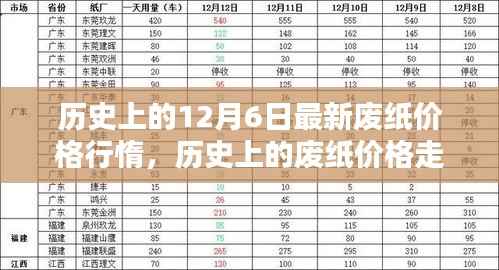 废纸价格走势分析，历史上的12月6日最新行情回顾与趋势预测