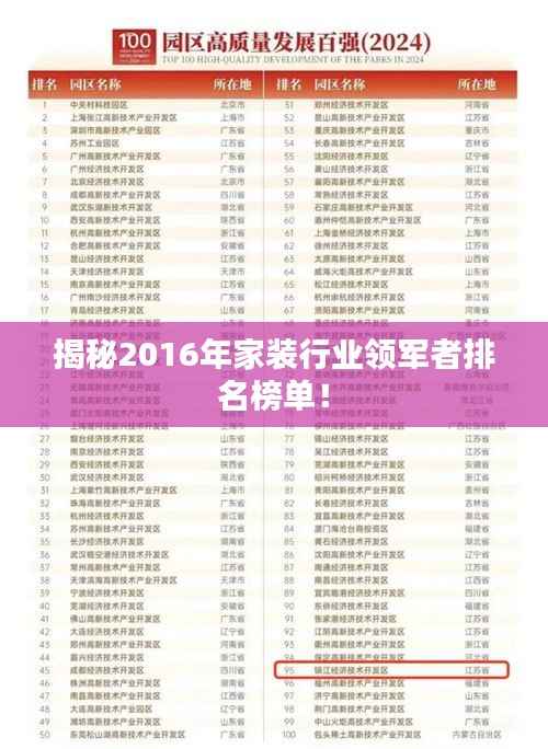 揭秘2016年家装行业领军者排名榜单!